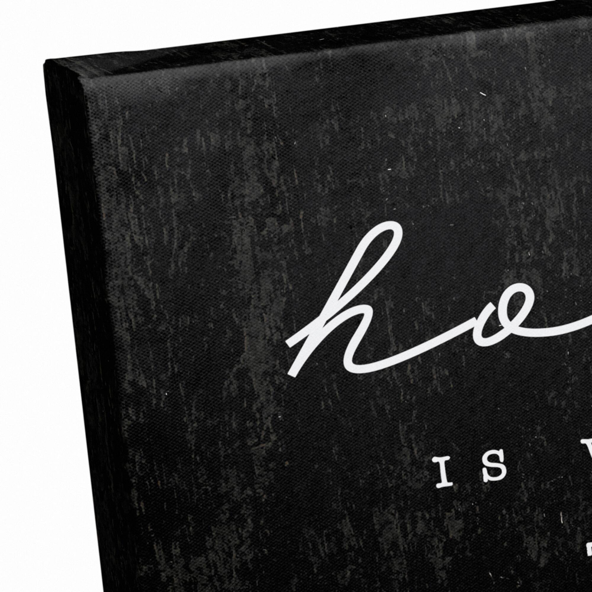 Home Is Where The Heart Is 12" x 12" Canvas Wall Art